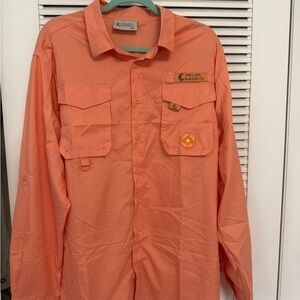 The Land Ocean Co. Orange Vented Sport Shirt SPF 50